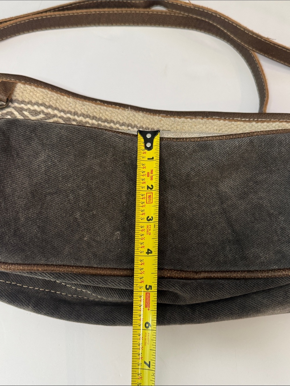 Myra Bag Boho Beige & Brown, Cowhide, Cotton, Leather, Crossbody Bag/ Purse - Picture 8 of 12